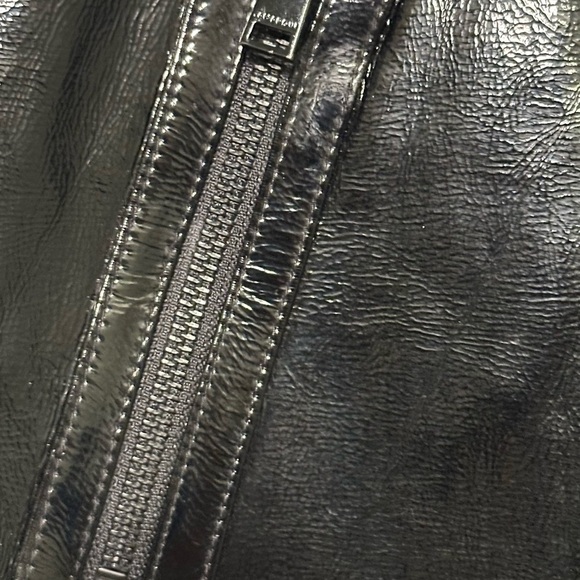 Lamarque Rowan 100% Leather Mini Skirt Black Size 4 Sexy Grunge - Picture 8 of 16